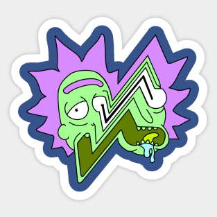 Green Trippy Rick Sticker